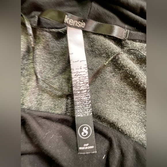 Kensie droopy collar Long Sleeve Black gray Casual Dress. Pockets.Size S/CH/P - Picture 4 of 11